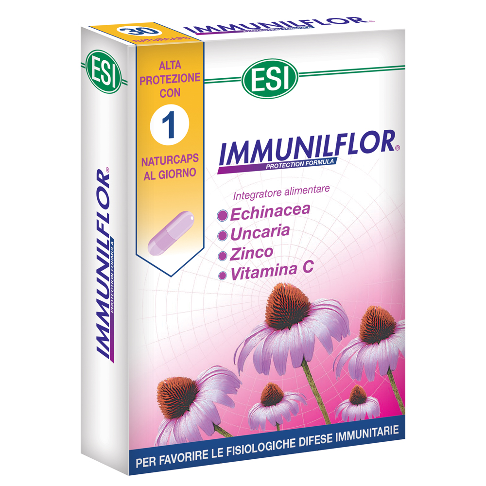 Immunilflor naturcaps con echinacea uncaria zinco e vitamina C