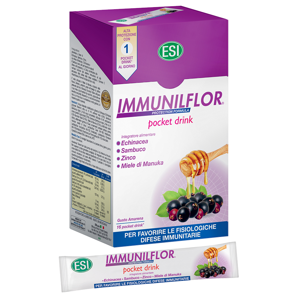 Immunilflor pocket drink integratore per rinforzare il sistema immunitario